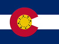 Colorado Flag Poker Chip