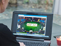 Girl Playing Online Poker